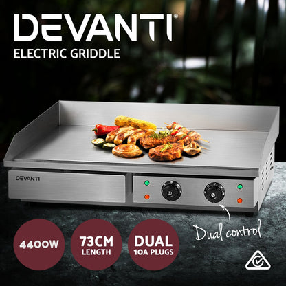 Commercial Electric Griddle 73Cm Bbq Grill Plate 4400W