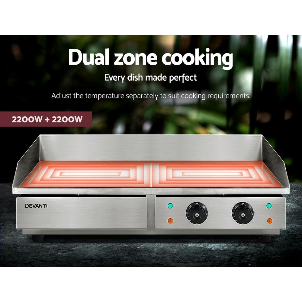 Commercial Electric Griddle 73Cm Bbq Grill Plate 4400W