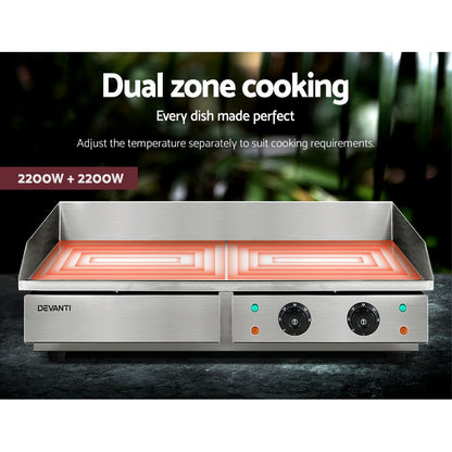 Commercial Electric Griddle 73Cm Bbq Grill Plate 4400W