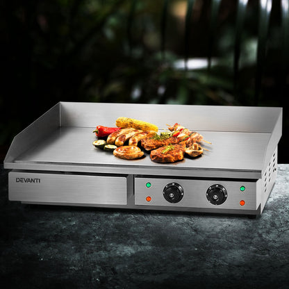 Commercial Electric Griddle 73Cm Bbq Grill Plate 4400W