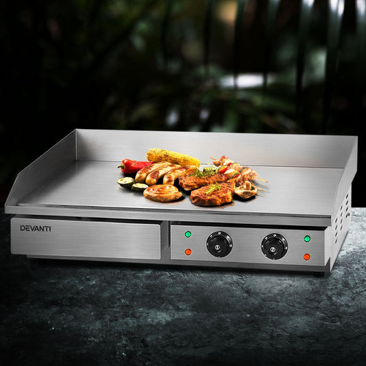 Commercial Electric Griddle 73Cm Bbq Grill Plate 4400W
