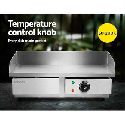 Commercial Electric Griddle 55Cm Bbq Grill Plate 3000W