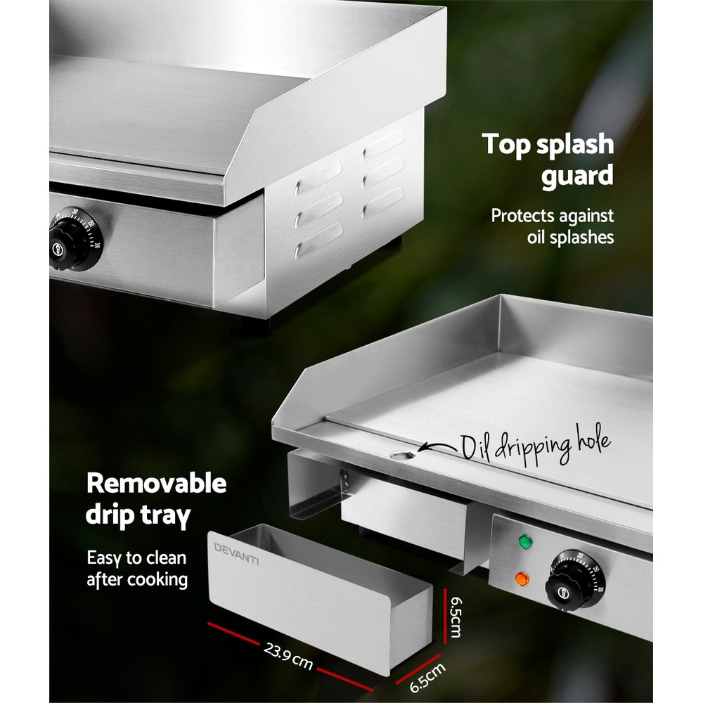 Commercial Electric Griddle 55Cm Bbq Grill Plate 3000W