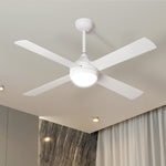 52'' AC Ceiling Fan with Light Remote Control 4 Blades