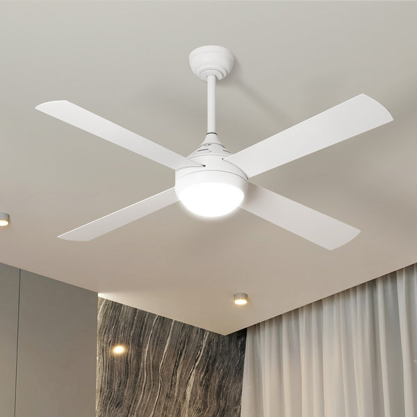  52'' AC Ceiling Fan with Light Remote Control 4 Blades