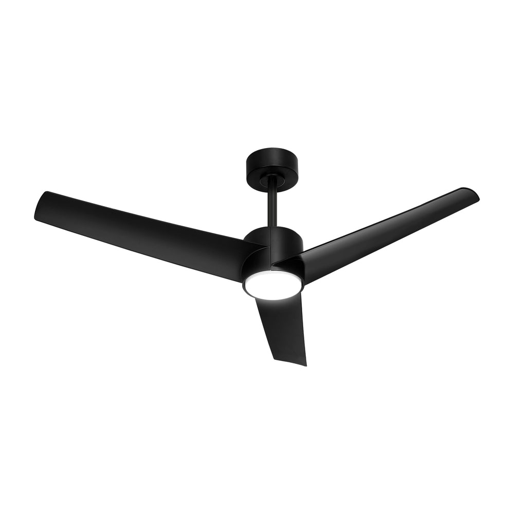 52" Ceiling Fan With Light DC Motor Remote Control White/Black