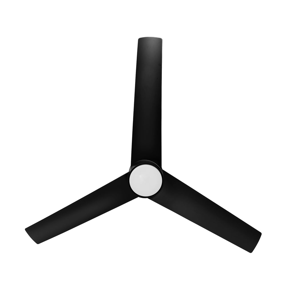 52" Ceiling Fan With Light DC Motor Remote Control White/Black