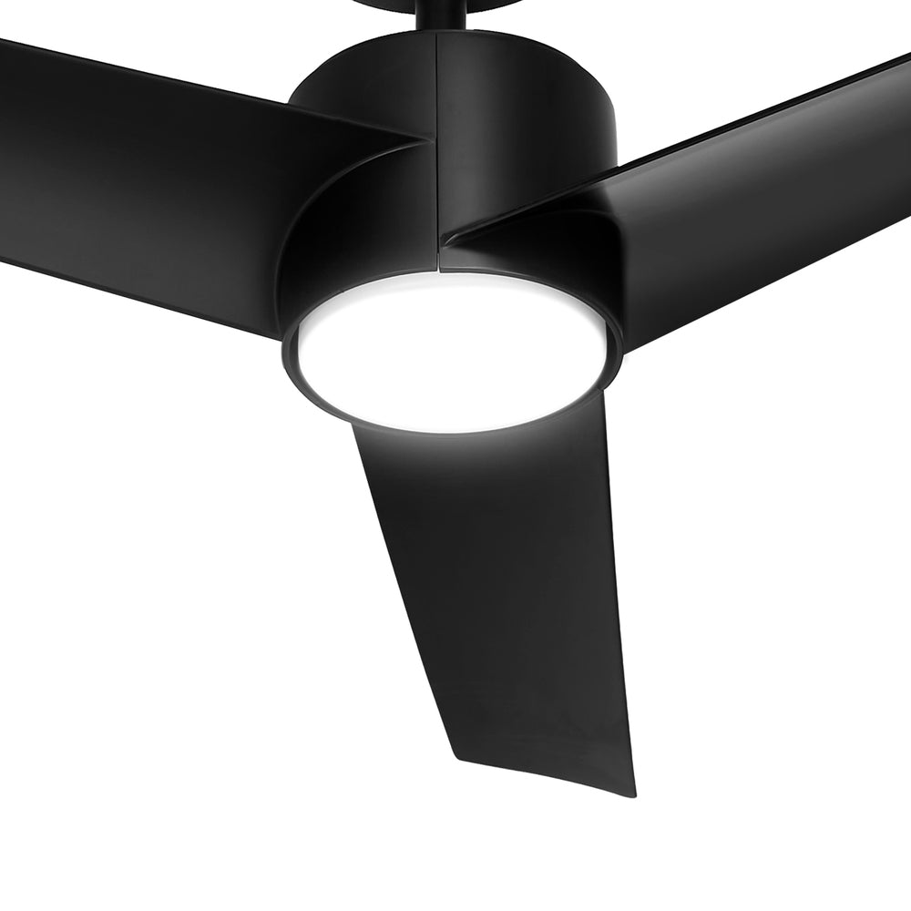 52" Ceiling Fan With Light DC Motor Remote Control White/Black