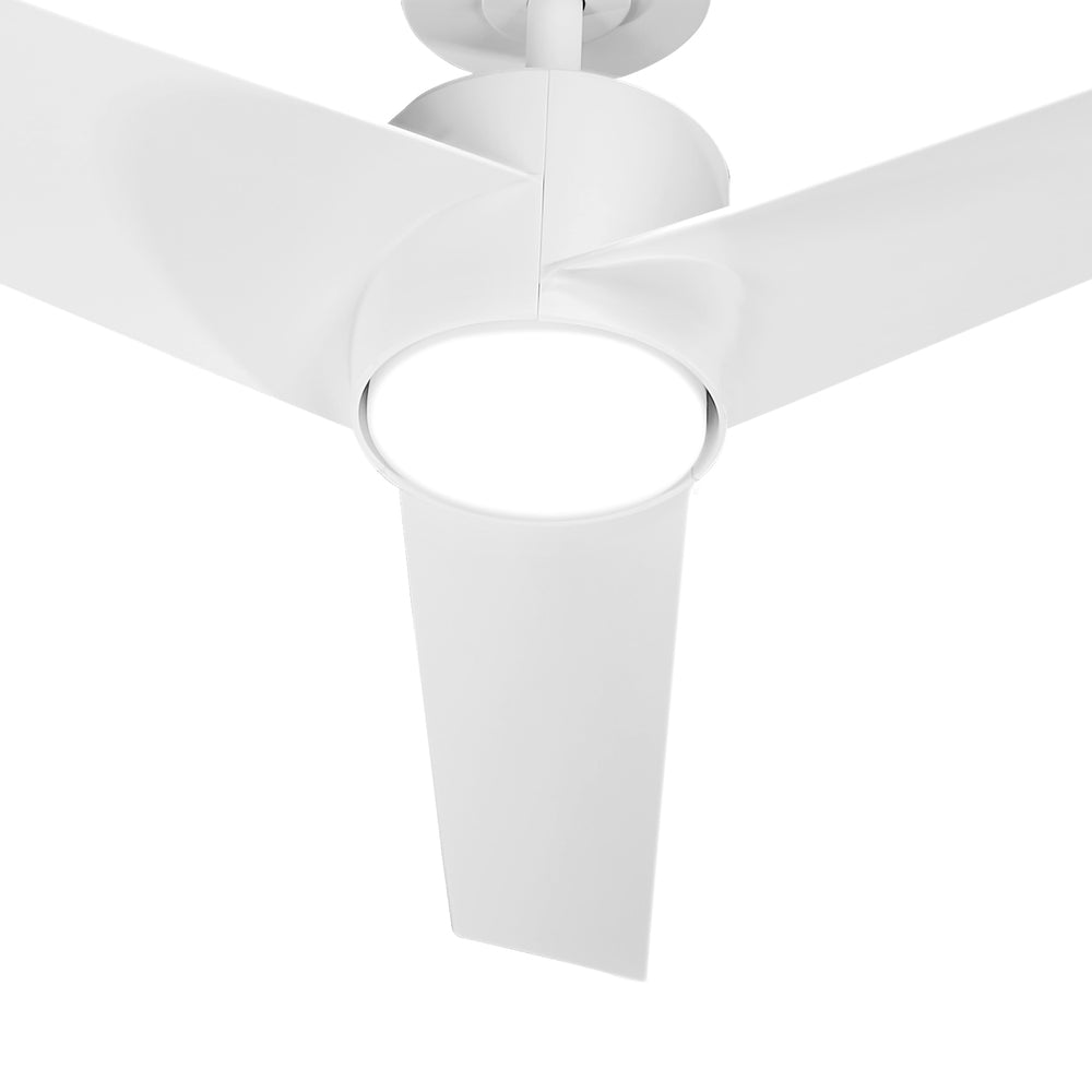 52" Ceiling Fan With Light DC Motor Remote Control White/Black