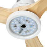 52'' Ceiling Fan AC Motor LED Light Remote - Light Wood