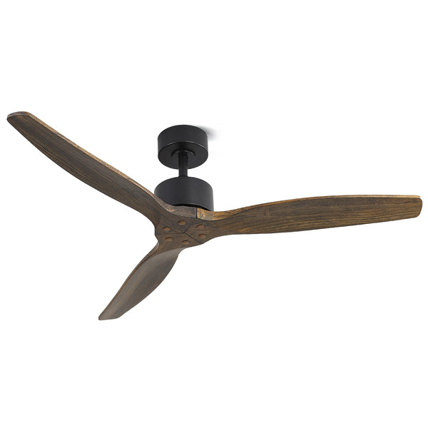  52'' Ceiling Fan Ac Motor 3 Blades W/Remote - Dark Wood