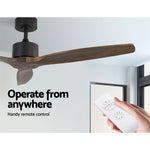 52'' Ceiling Fan Ac Motor 3 Blades W/Remote - Dark Wood