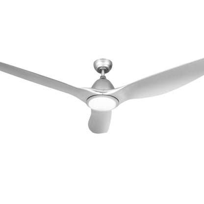 64 Inch Ceiling Fan DC Motor w/Light w/Remote -Black/Silver