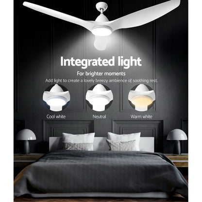 64'' Ceiling Fan Dc Motor W/Light W/Remote - White