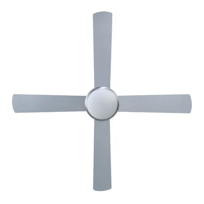 52'' Ceiling Fan Ac Motor W/Light W/Remote - Silver