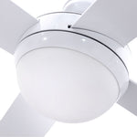 52'' Ceiling Fan Ac Motor W/Light W/Remote - White