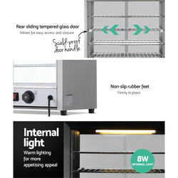 Commercial Food Warmer Hot Display Showcase Cabinet 54Cm