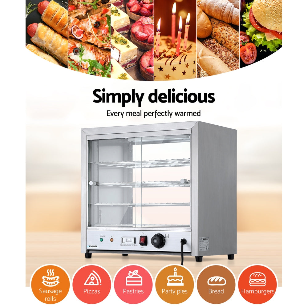 Commercial Food Warmer Hot Display Showcase Cabinet 54Cm
