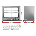 Commercial Food Warmer Hot Display Showcase Cabinet 64Cm