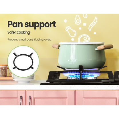 Comfee 60cm Gas Cooktop 4 Burners Kitchen Gas Hob Trivets Stove Cook Top Black, NG LPG