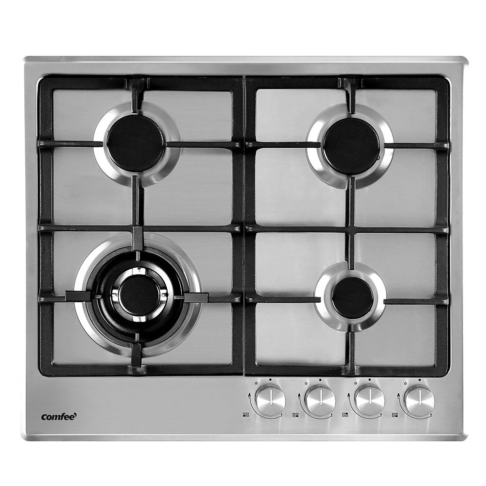 60Cm Gas Cooktop Stainless Steel 4 Burners Kitchen Stove Cook Top Ng Lpg