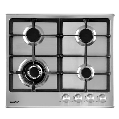 60Cm Gas Cooktop Stainless Steel 4 Burners Kitchen Stove Cook Top Ng Lpg