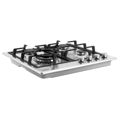 60Cm Gas Cooktop Stainless Steel 4 Burners Kitchen Stove Cook Top Ng Lpg
