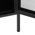 Elegant Storage Cabinet Steel Kitchen Black  Space-Saving Design