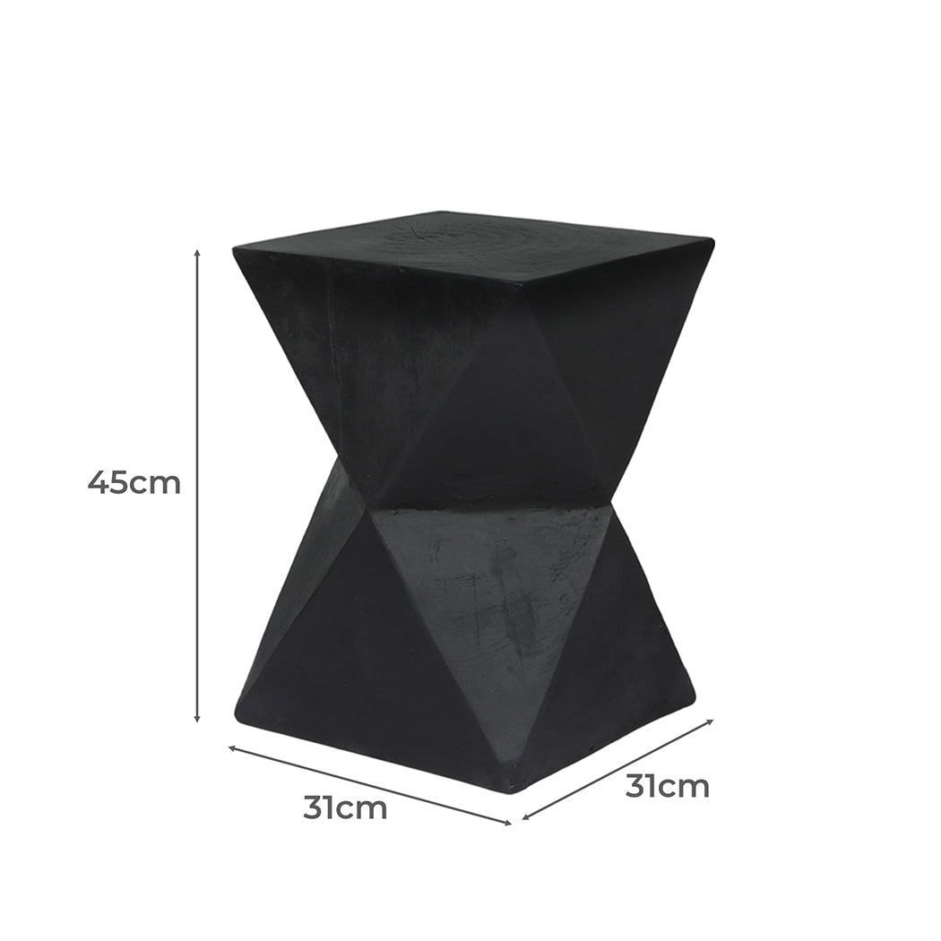Terrazzo Side Table Black 31x31x45cm