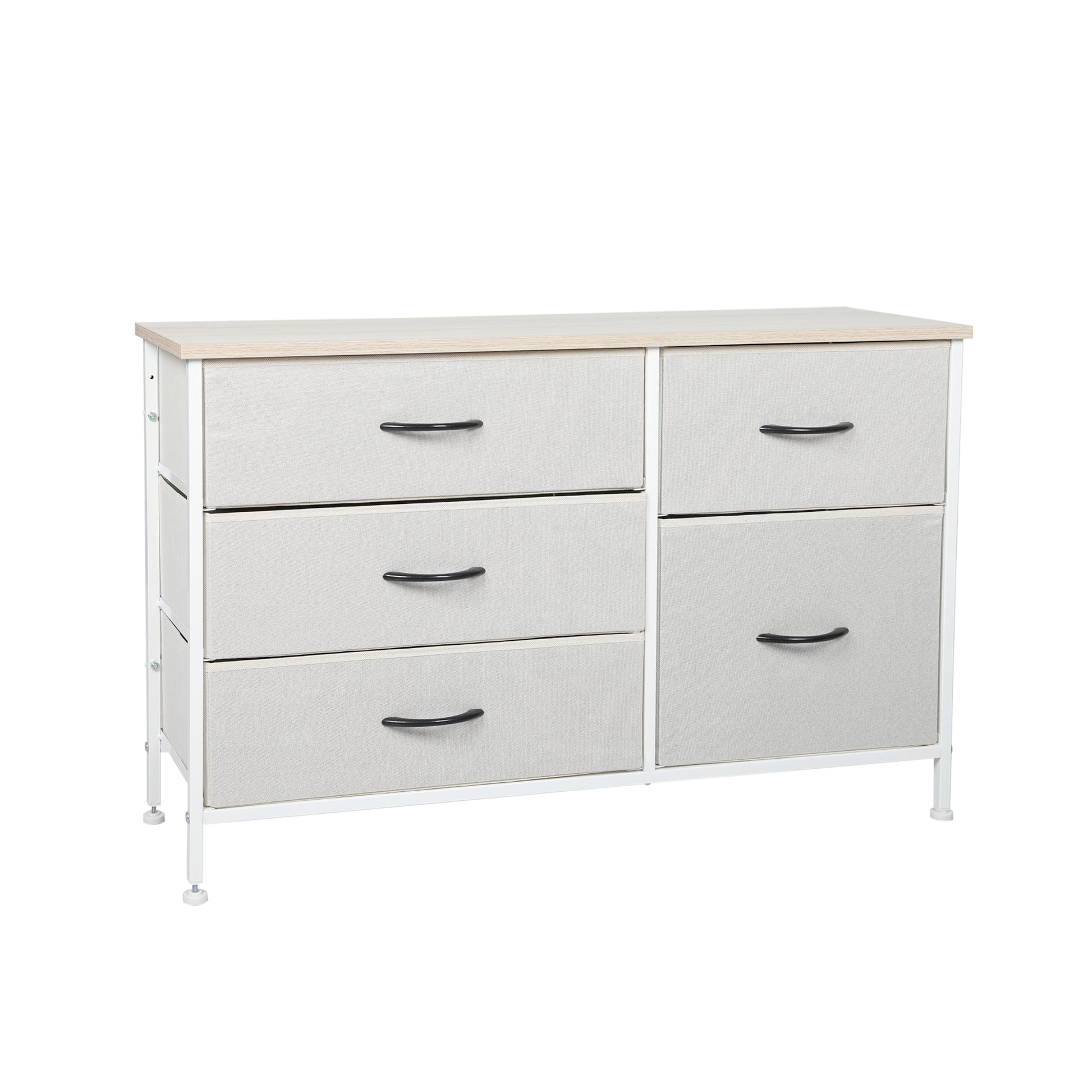 Ergonomic Storage Cabinet Tower Chest of Beige  Scandi Inspired