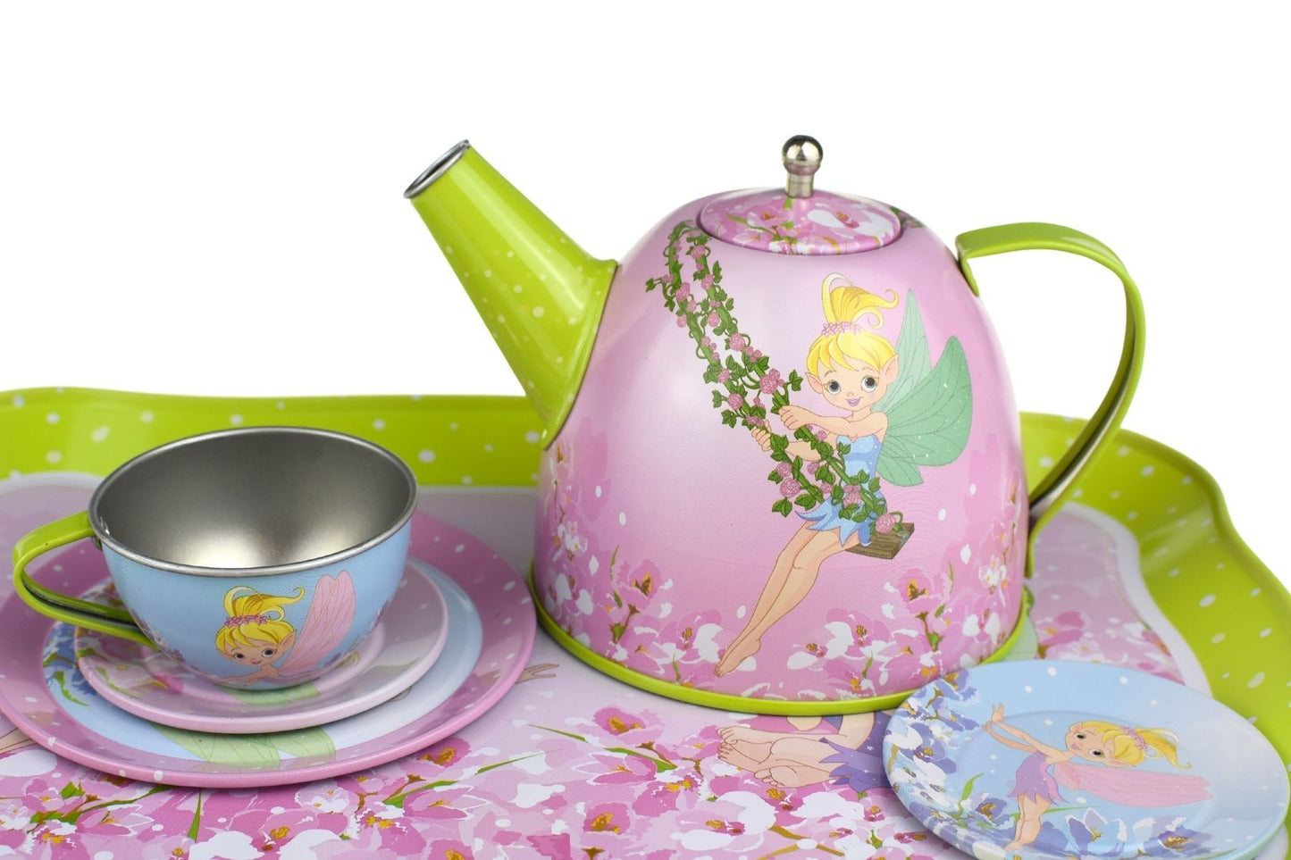 Fairy Tin Tea Set In Suitcase