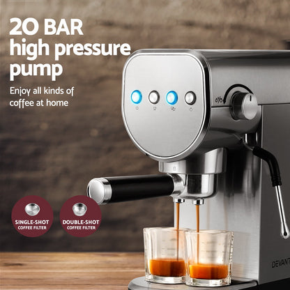 20 Bar Coffee Machine Espresso Cafe Maker - 14×29×30cm