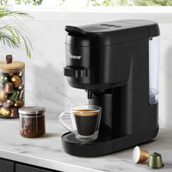 Capsule Coffee Machine 19 Bars 3-in-1 Nespresso Cafe Maker Milk White
