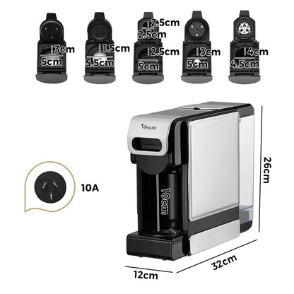 Capsule Coffee Machine 5 in 1 19Bar Nespresso Pod And K-Cup Maker