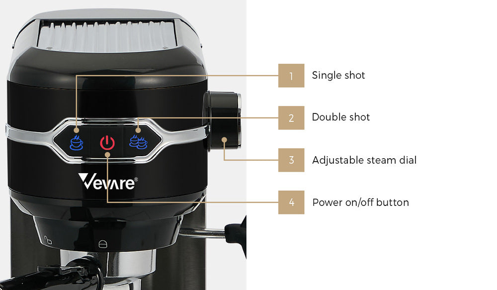 Espresso Capsule Coffee Machine Milk Frother | HomeAndLiving