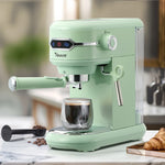 Coffee Machine Latte Cappuccino Maker 19 Bar With Milk Frother Mint