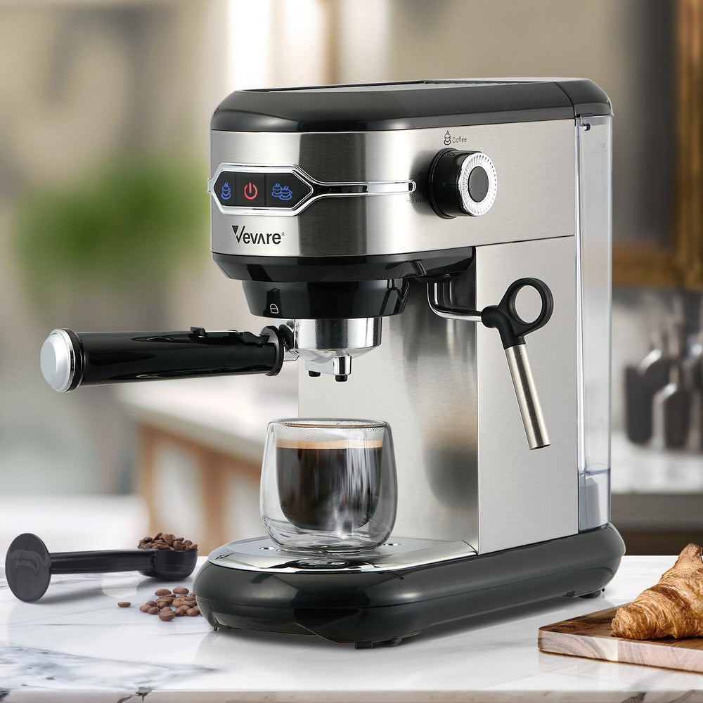 Coffee Machine Latte Cappuccino Maker 19 Bar With Milk Frother Mint