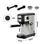 Coffee Machine Latte Cappuccino Maker 19 Bar With Milk Frother Mint