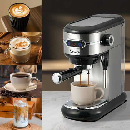 Coffee Machine Latte Cappuccino Maker 19 Bar With Milk Frother Mint