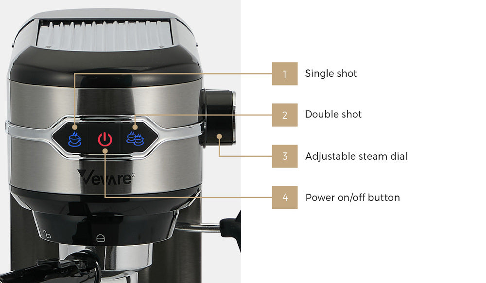 Coffee Machine Latte Cappuccino Maker 19 Bar With Milk Frother Mint