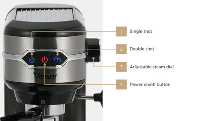 Coffee Machine Latte Cappuccino Maker 19 Bar With Milk Frother Mint