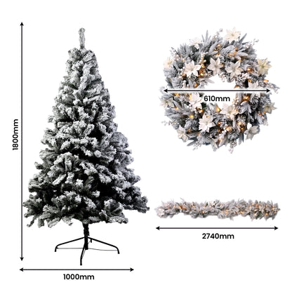 Snow Flocked Christmas Tree 1.8m