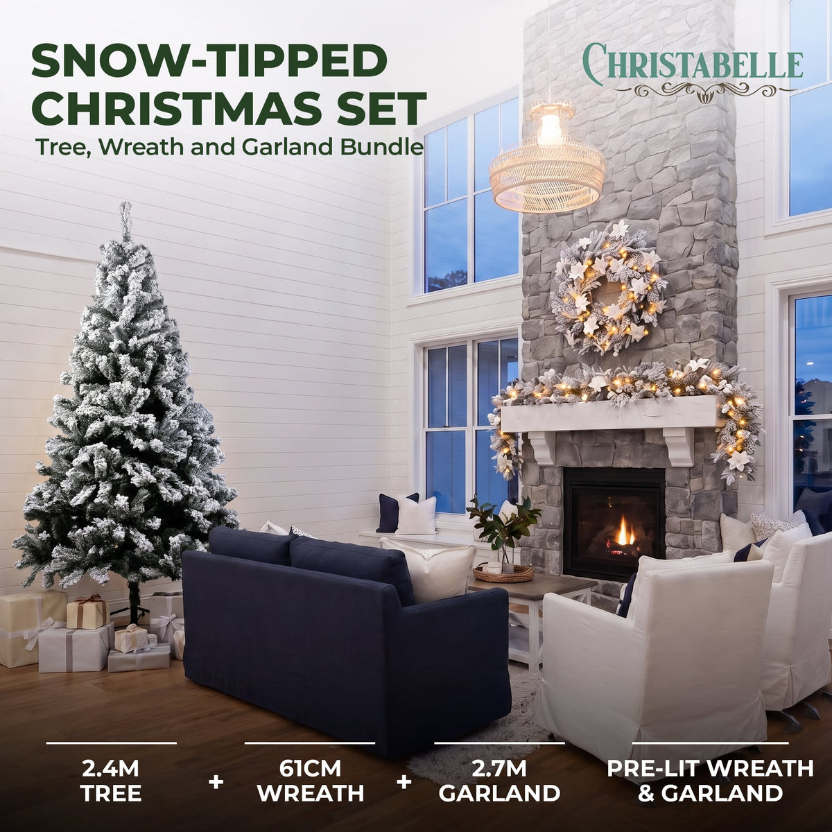 Snow Christmas 3pc Set