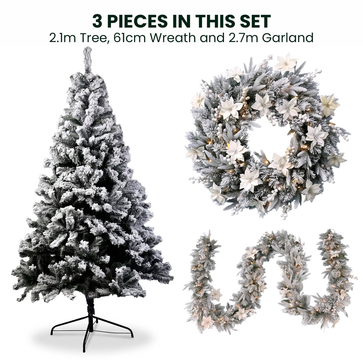 Snow Christmas 3pc Set