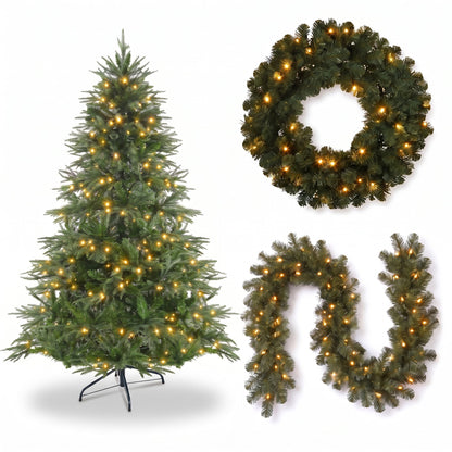 Christmas Tree Set White LED Lights