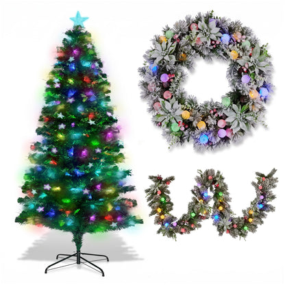 Fibre Optic Christmas Tree White 68x14x15cm