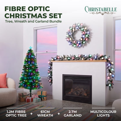 Fibre Optic Christmas Tree White 68x14x15cm