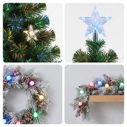 Fibre Optic Christmas Tree White 78x16x18cm