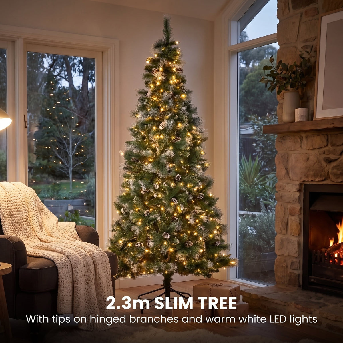 Christmas Tree Warm White LEDs 61x15cm