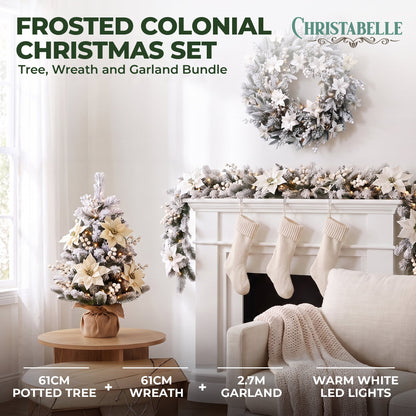 Frosted Christmas Set 61cm